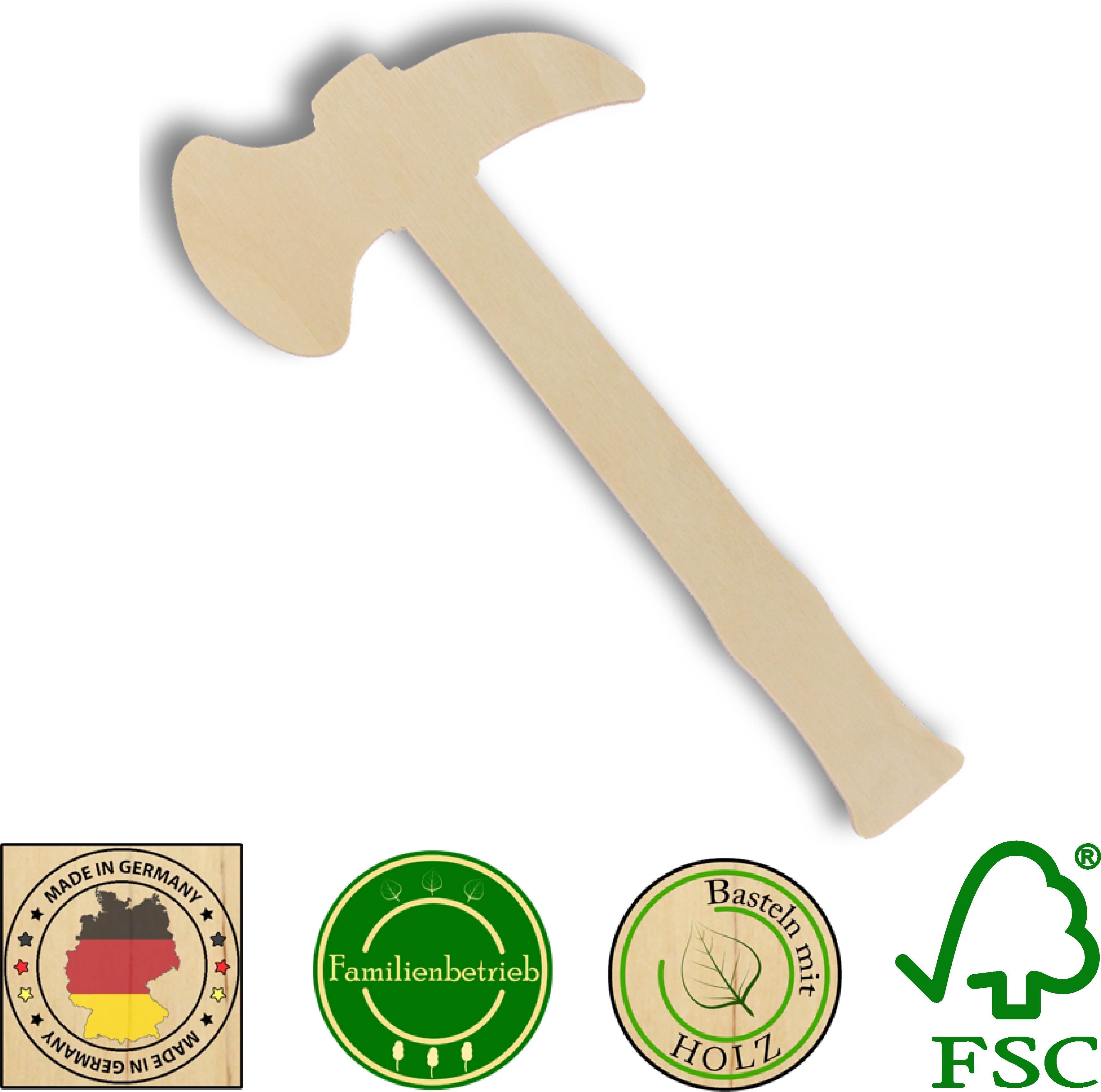 Tomahawk aus 3mm Birkensperrholz